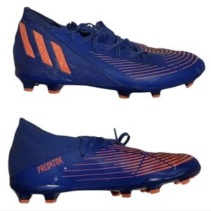 Girls ADIDAS PREDATOR EDGE 2 Firm Ground Cleats Blue And Pink Size 5.5